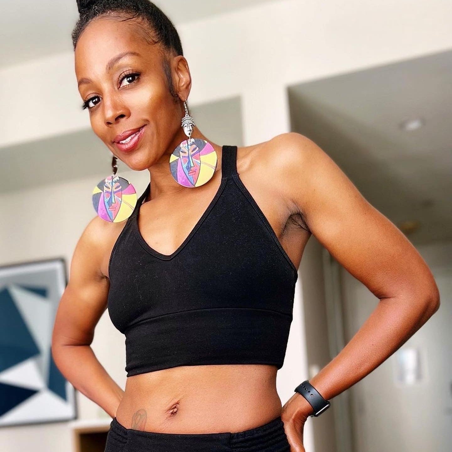 Mande African Face Mask Earrings - Trufacebygrace