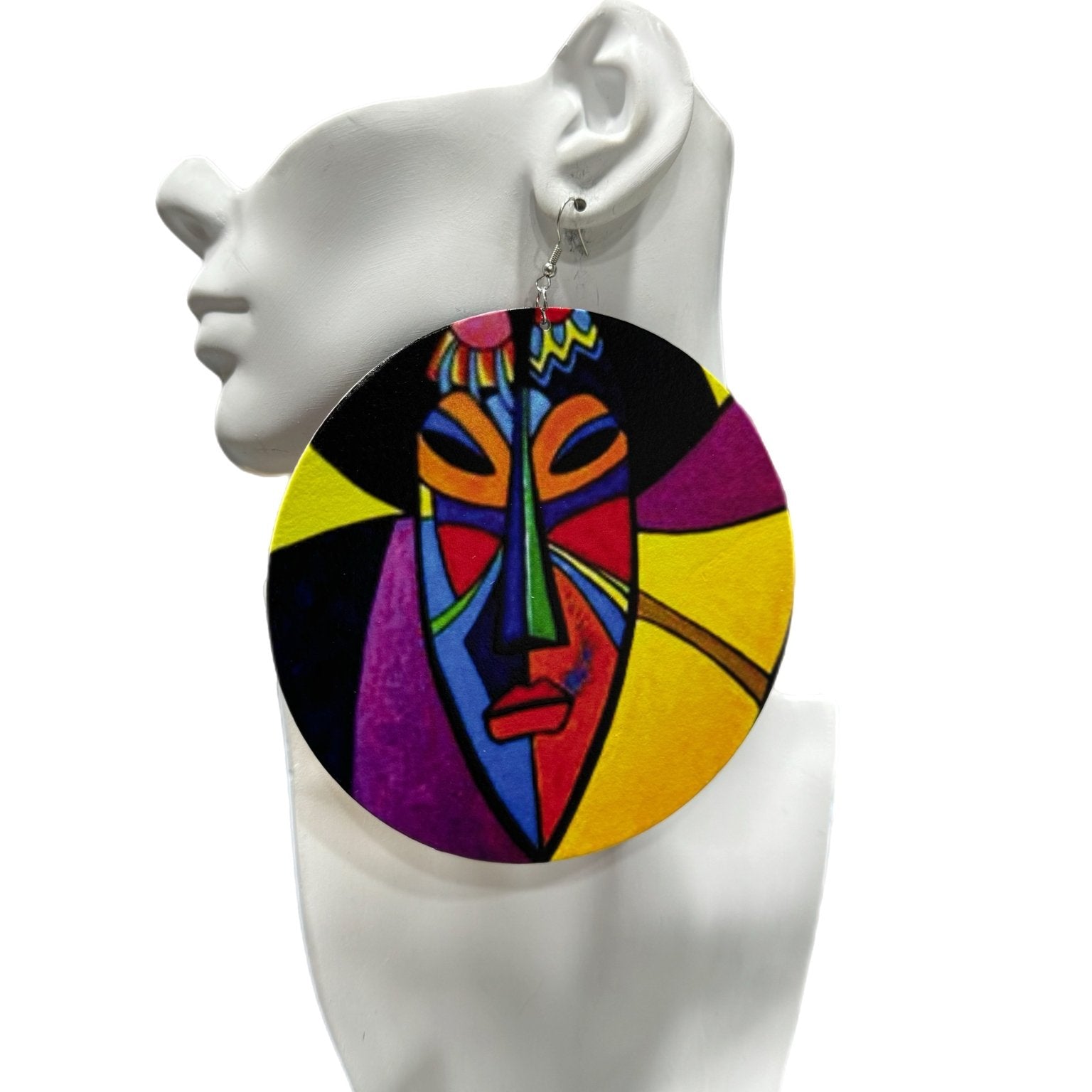 Mande African Face Mask Earrings - Trufacebygrace