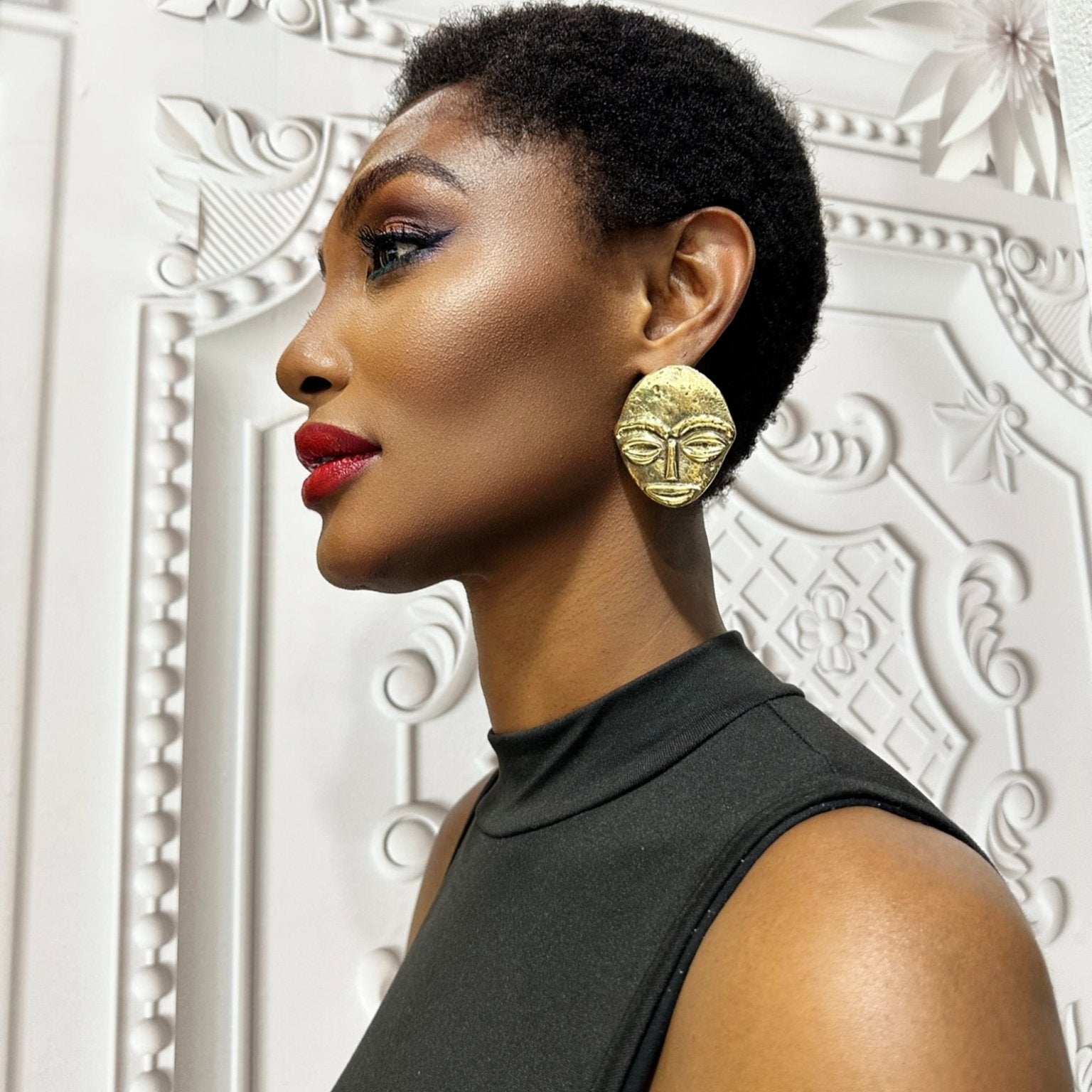 Manimdaho Sun Mask Earrings - Trufacebygrace