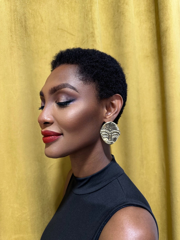 Manimdaho Sun Mask Earrings - Trufacebygrace