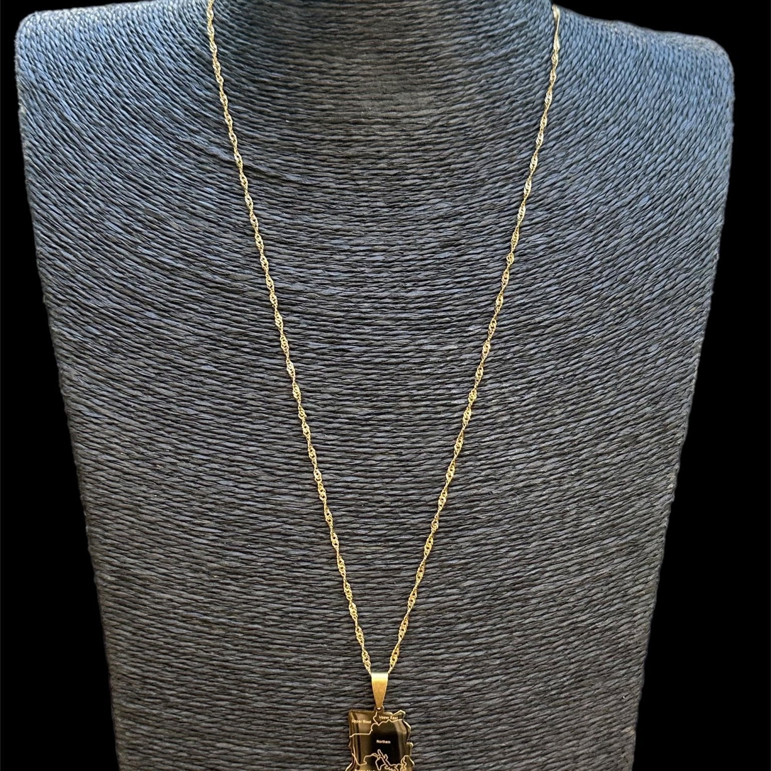 Map of Ghana gold plated necklace - Trufacebygrace