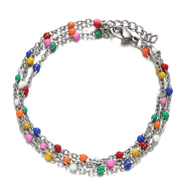 Maua Multicolor Beaded Anklet - Trufacebygrace
