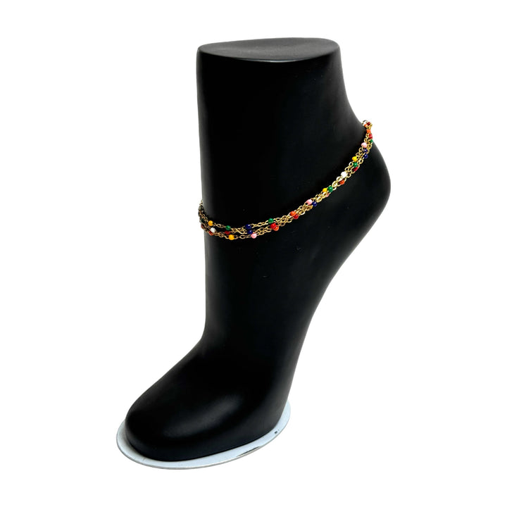 Maua Multicolor Beaded Anklet - Trufacebygrace