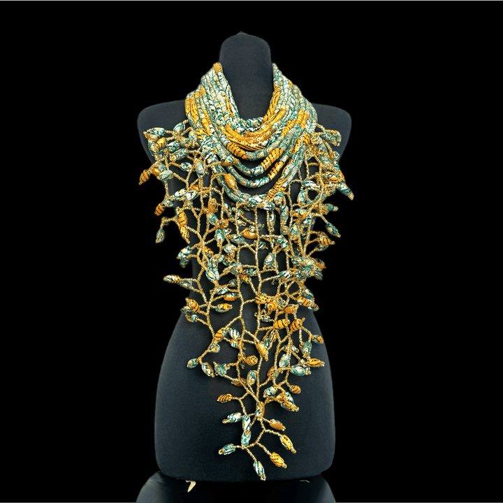 Metallic Gold Heritage Ntoma Kandy Branch Statement Necklace - Trufacebygrace