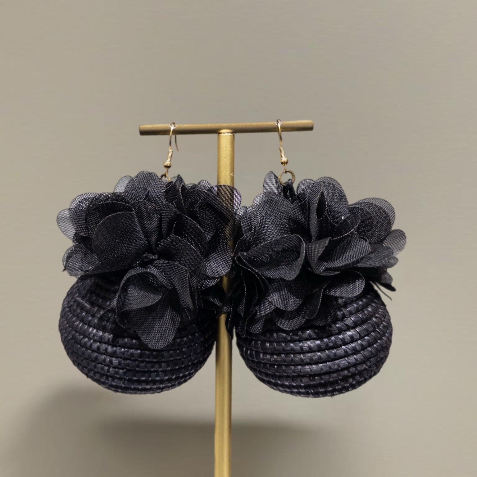 Midnight Bloom Basket Drop Earrings - Trufacebygrace