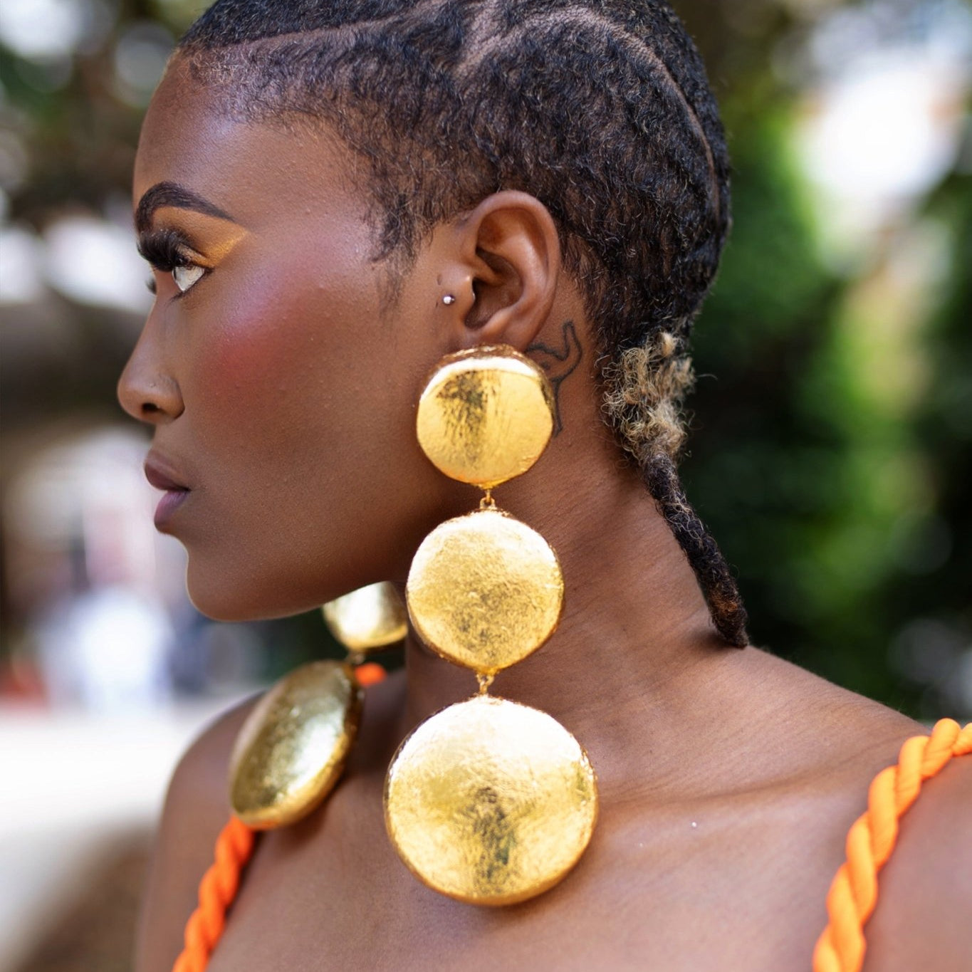 Miensa Gold Discs Earrings - Trufacebygrace