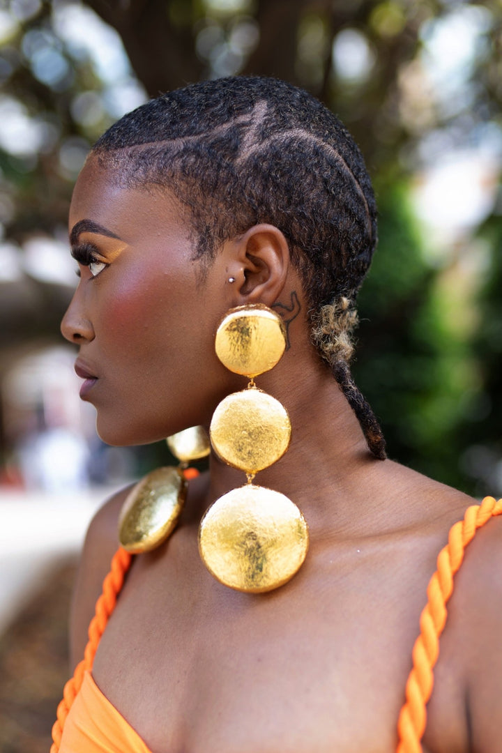 Miensa Gold Discs Earrings - Trufacebygrace