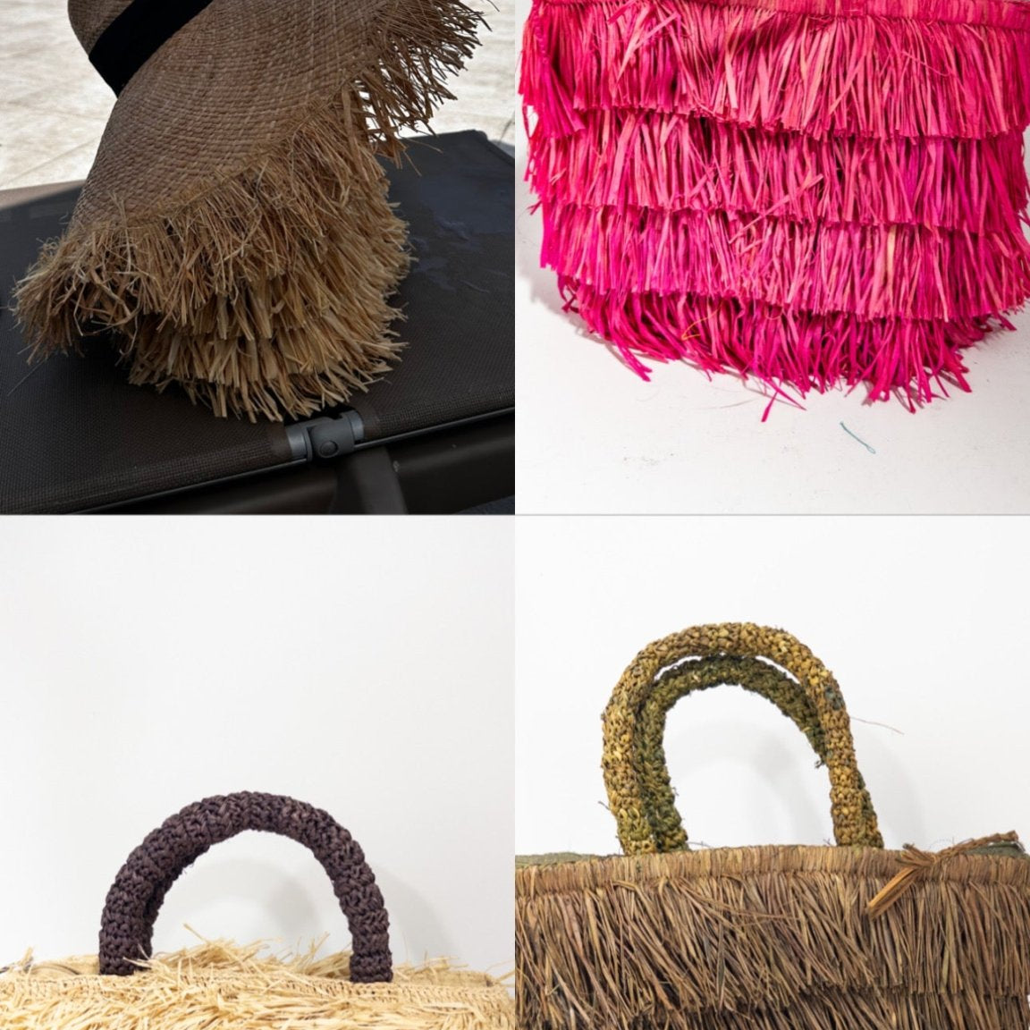 Mitende - Fringe Raffia / Straw tote beach Bag - Trufacebygrace