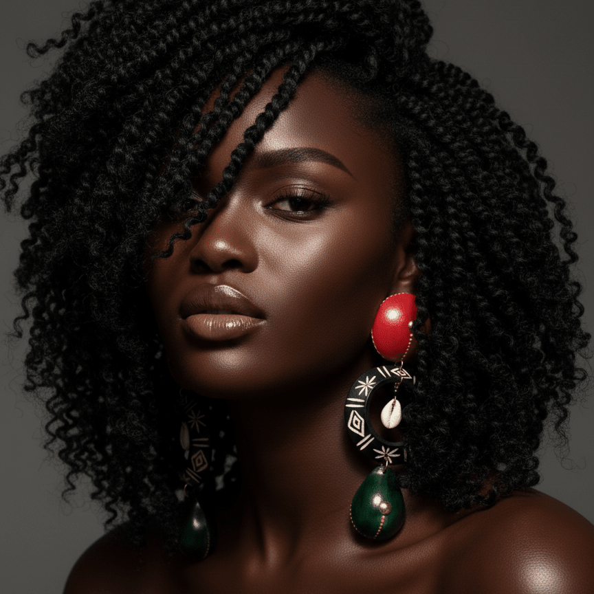 Mixed Colors Calabash Tribal Expressions Earrings - Trufacebygrace