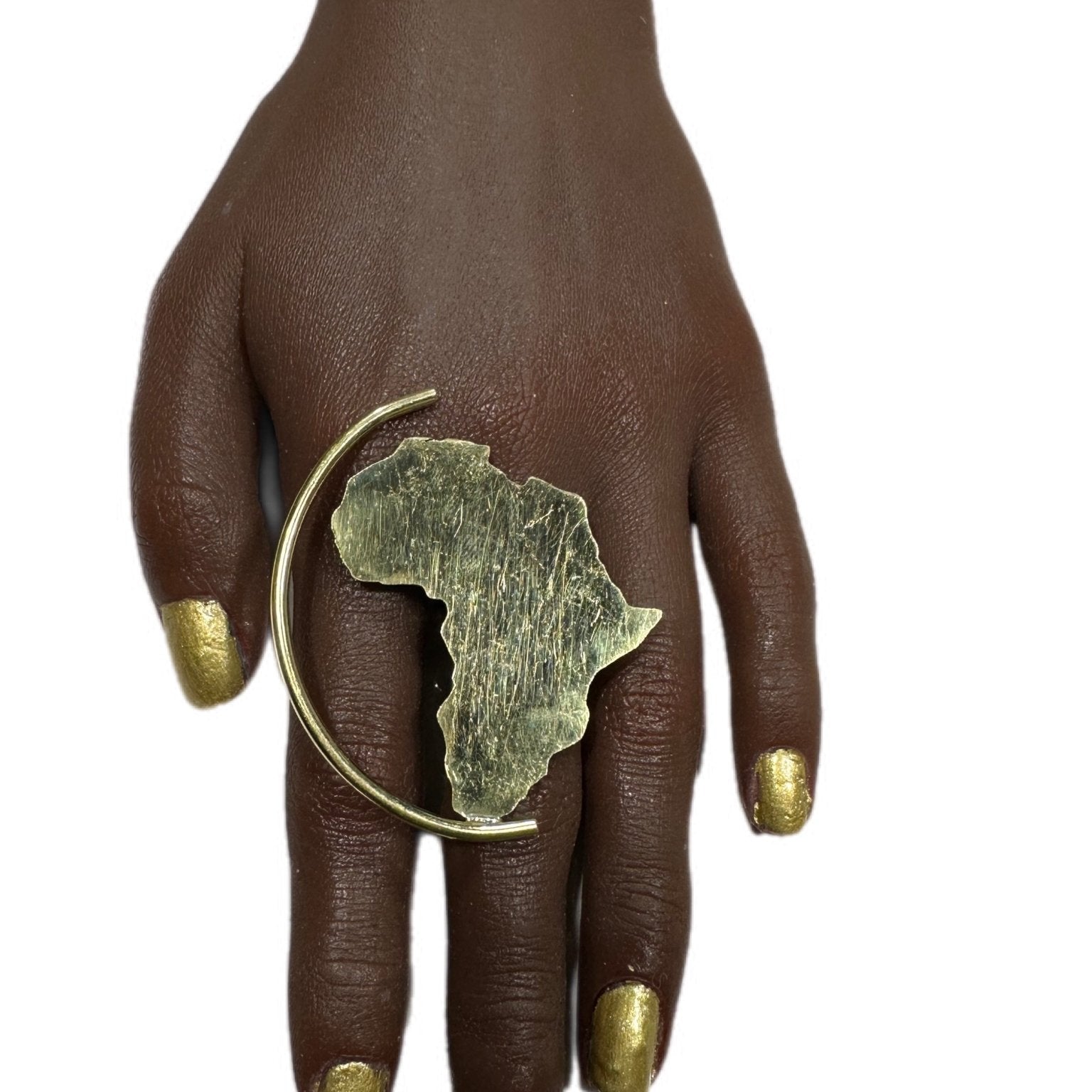 Modern Half circle Africa Map Ring - Trufacebygrace