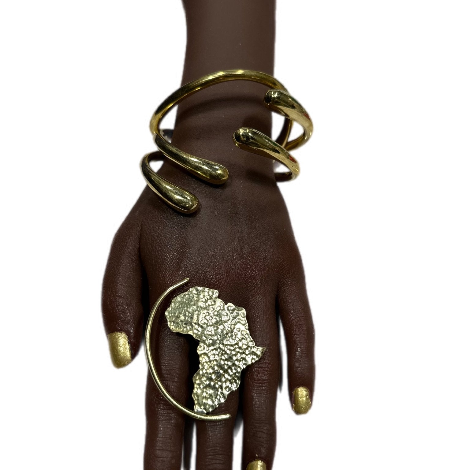 Modern Half circle Africa Map Ring - Trufacebygrace