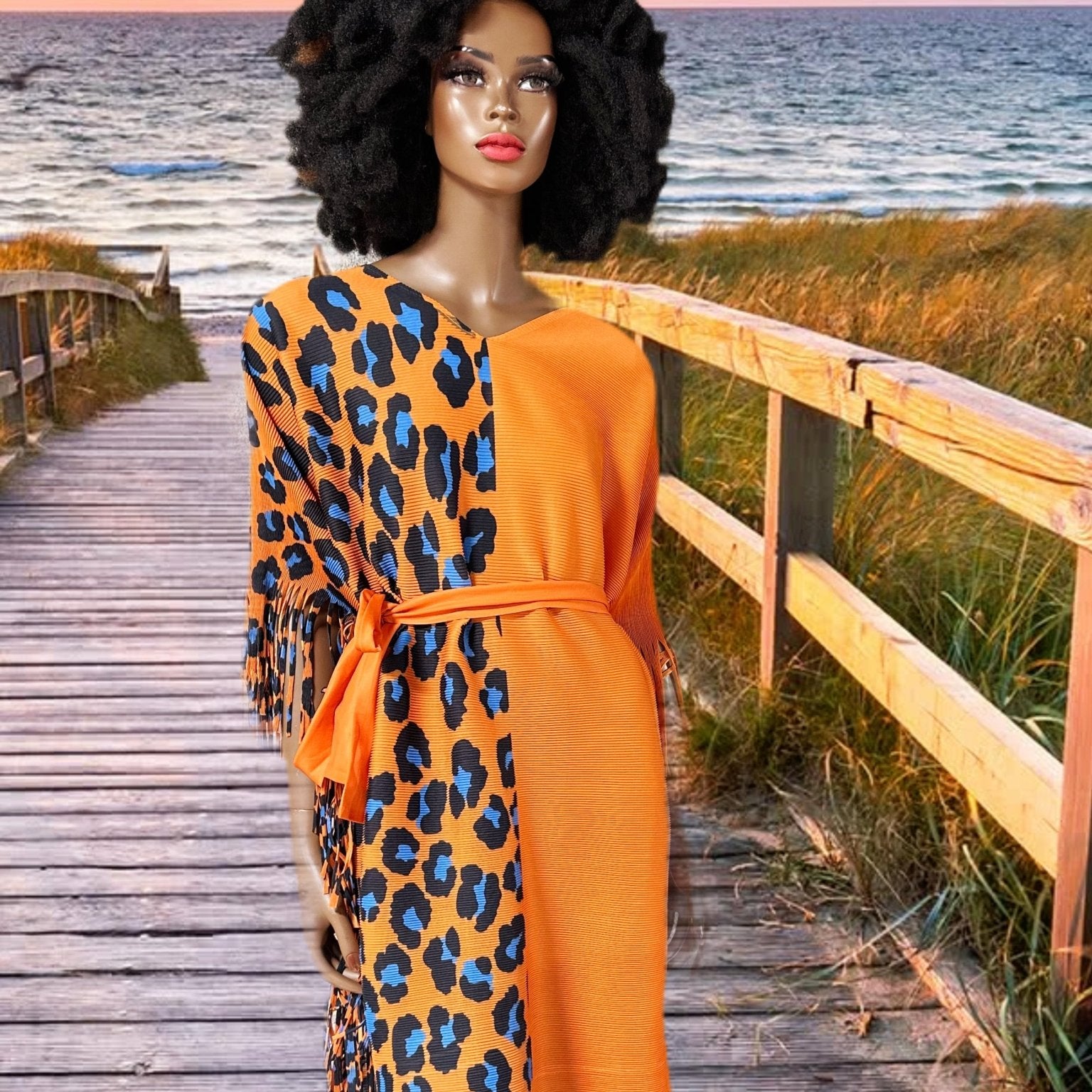 Monifah pleated safari bouncy Dress - Trufacebygrace