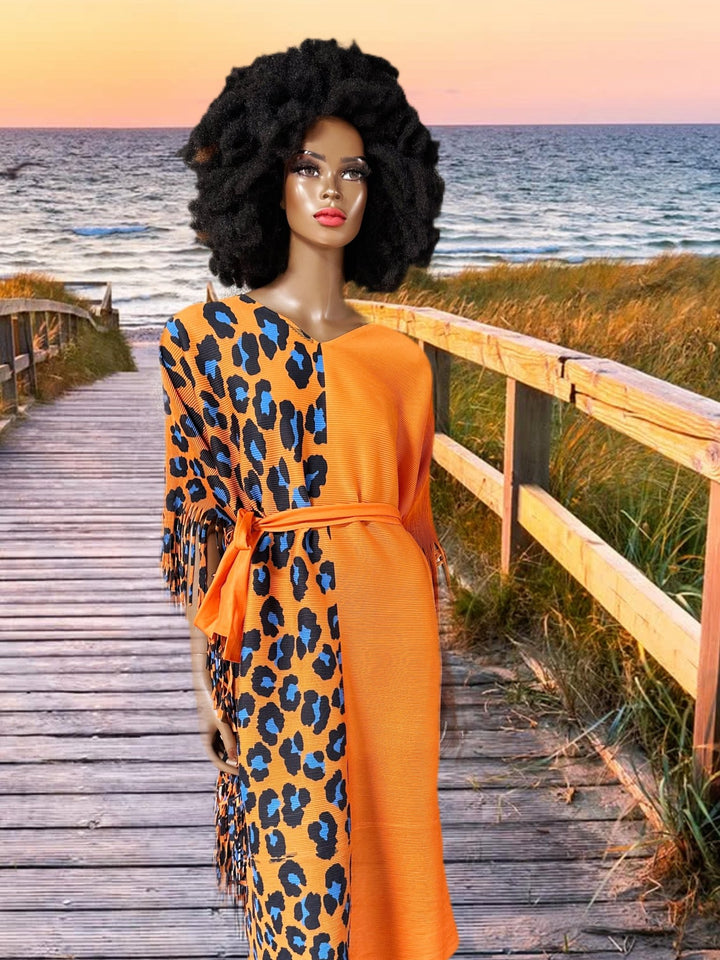 Monifah pleated safari bouncy Dress - Trufacebygrace