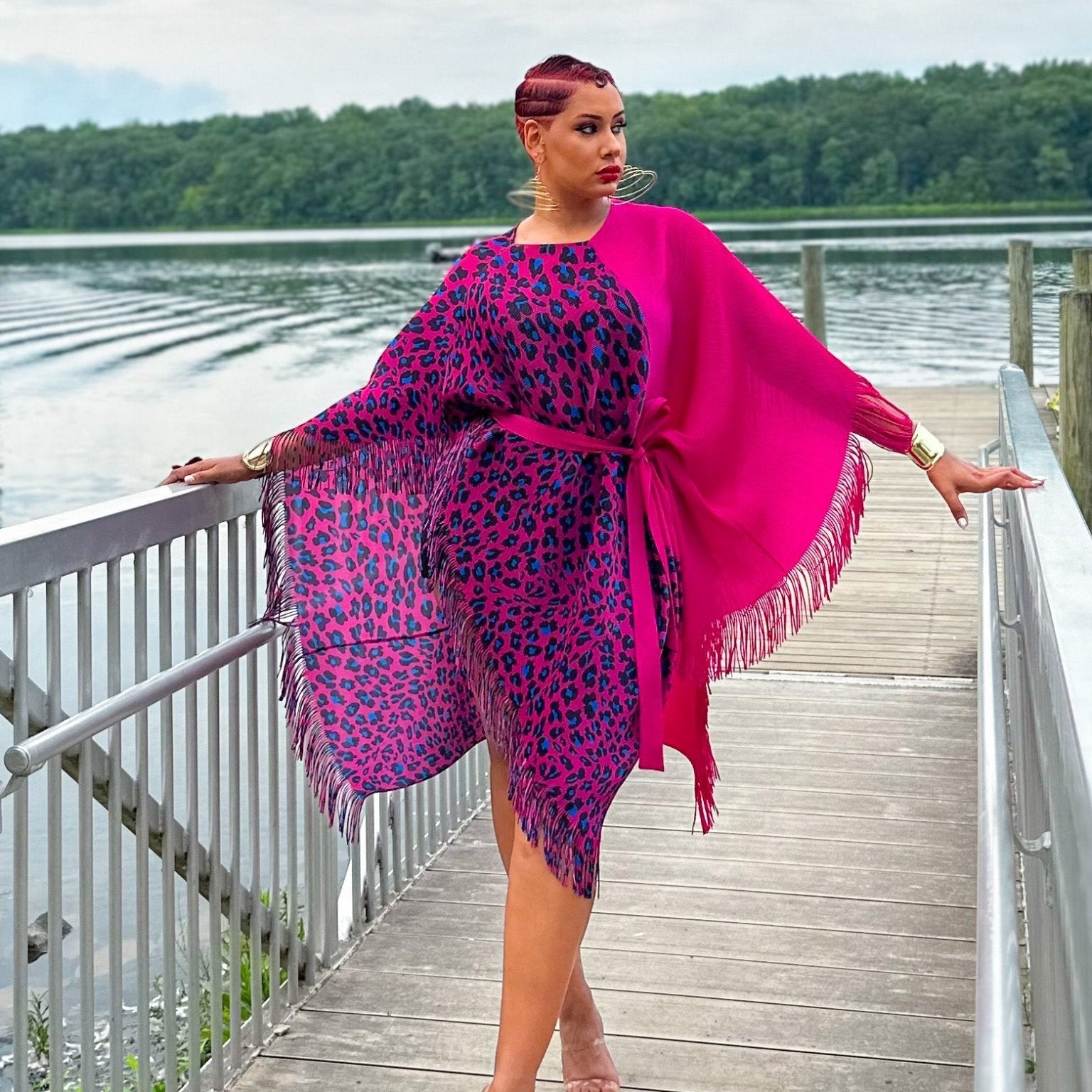 Monifah pleated safari bouncy Dress - Trufacebygrace