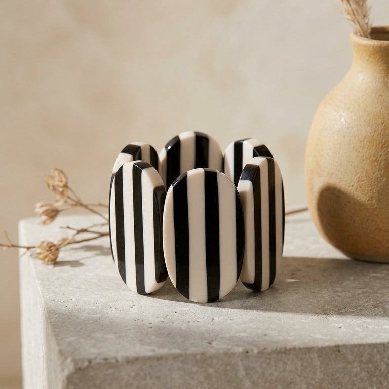 Monochrome Elastic Bracelet - Trufacebygrace