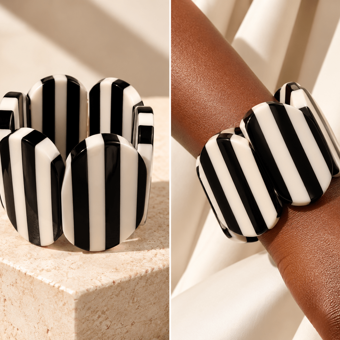 Monochrome Elastic Bracelet - Trufacebygrace