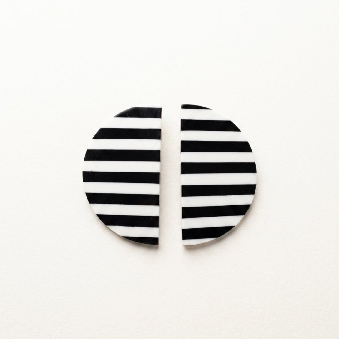 Monochrome Halfmoon Earrings - Trufacebygrace
