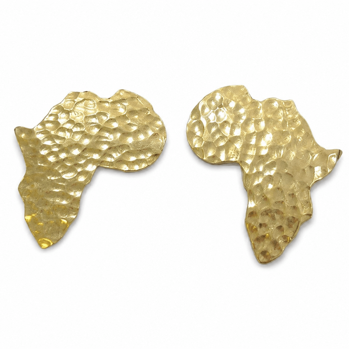Motherland Hammered Africa Map Earrings - Trufacebygrace