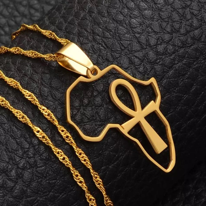 Motherland Map with Ankh Necklace - Trufacebygrace