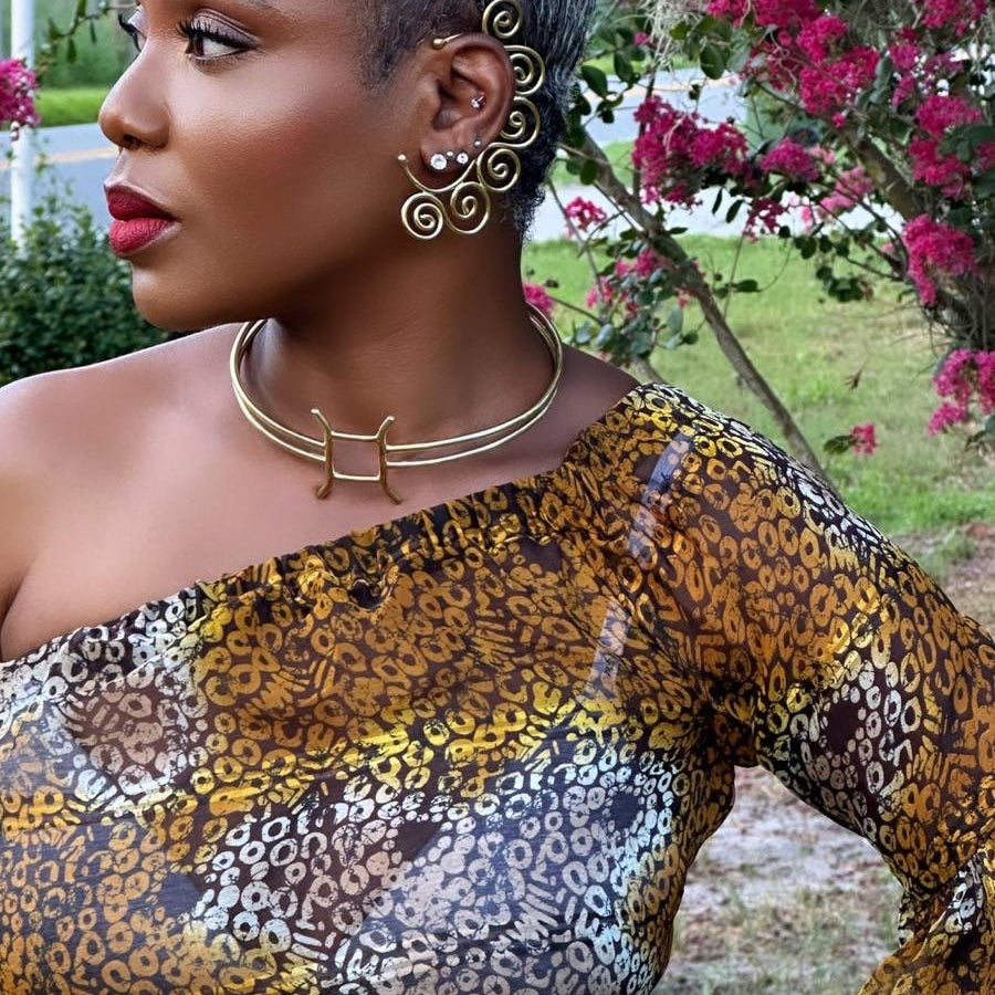 Mrembo Spiral brass Ear Cuff - Trufacebygrace