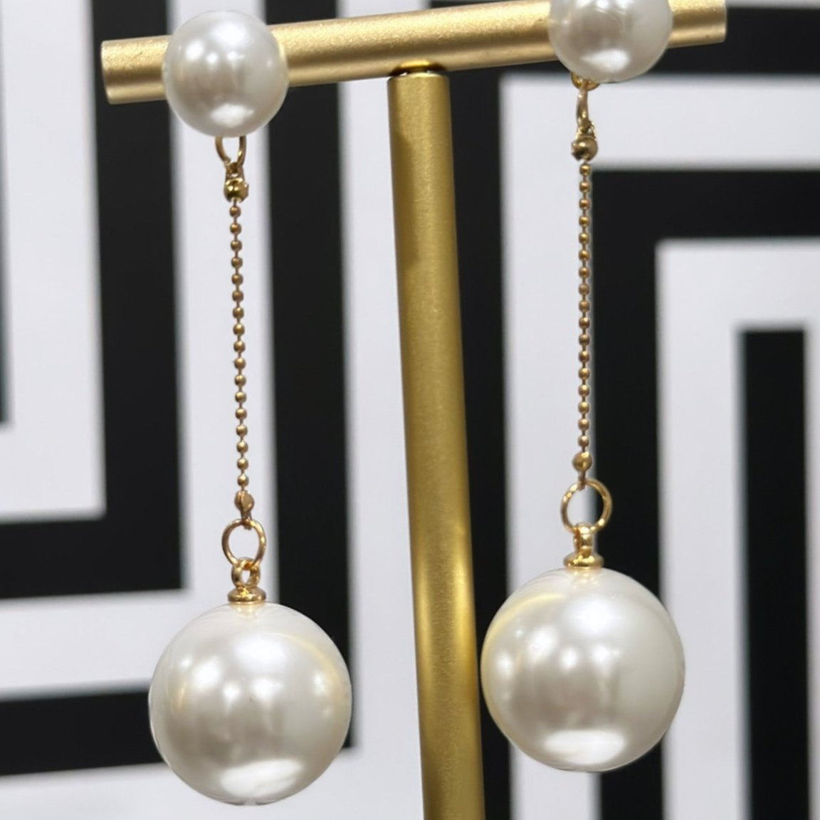 Ms Belle Pearl Drop Earrings - Trufacebygrace