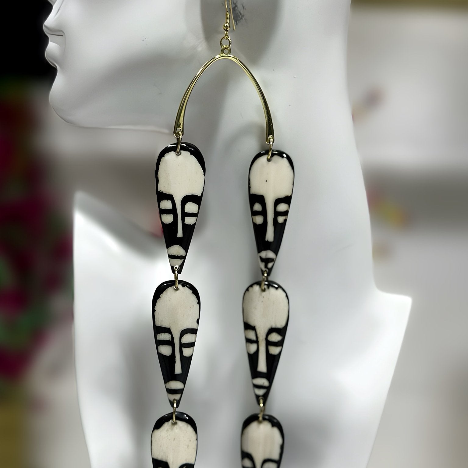 Multi Tribal Face Mask Earrings - Trufacebygrace