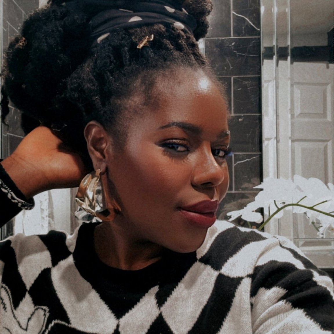 Nasefe Gold Chunky Hoop Earrings - Trufacebygrace