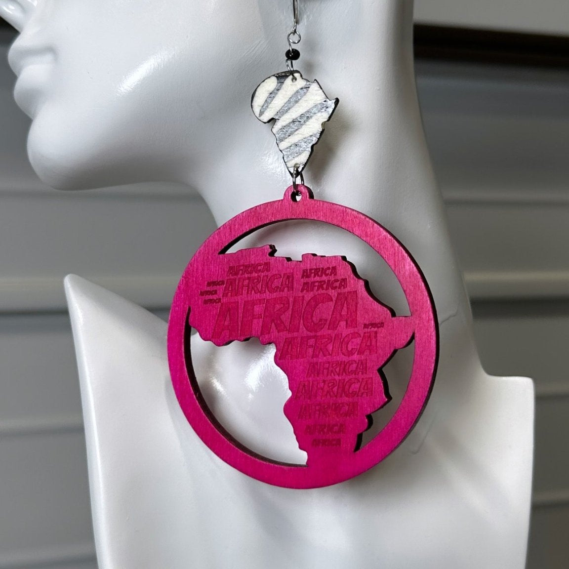Nia African Map Earrings - Trufacebygrace