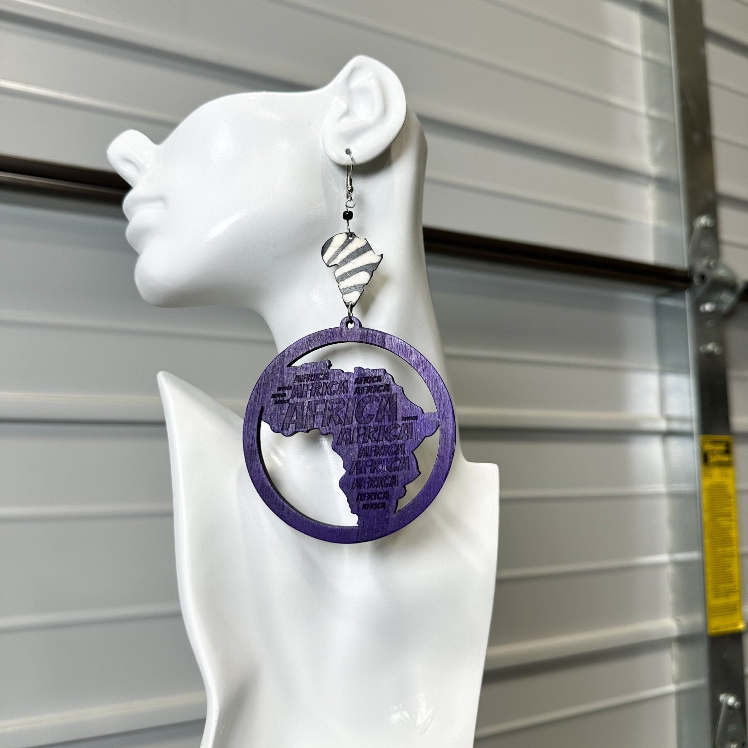 Nia African Map Earrings - Trufacebygrace