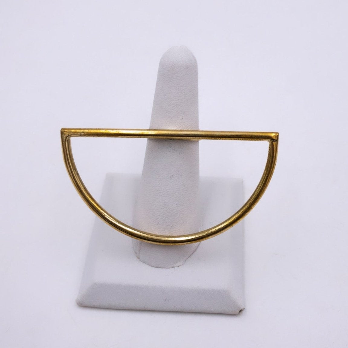 Nnengi Brass Statement Geometric Rings - Trufacebygrace