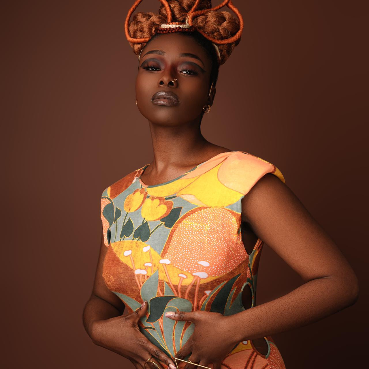 Nnengi Brass Statement Geometric Rings - Trufacebygrace