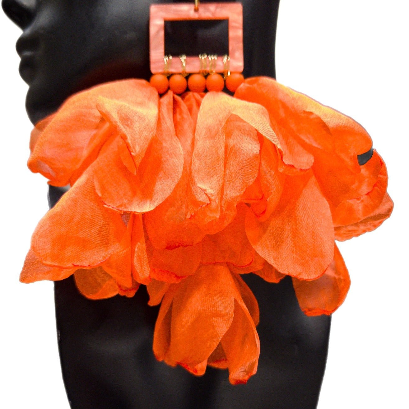 Nonso Square top flower petal earrings - Trufacebygrace