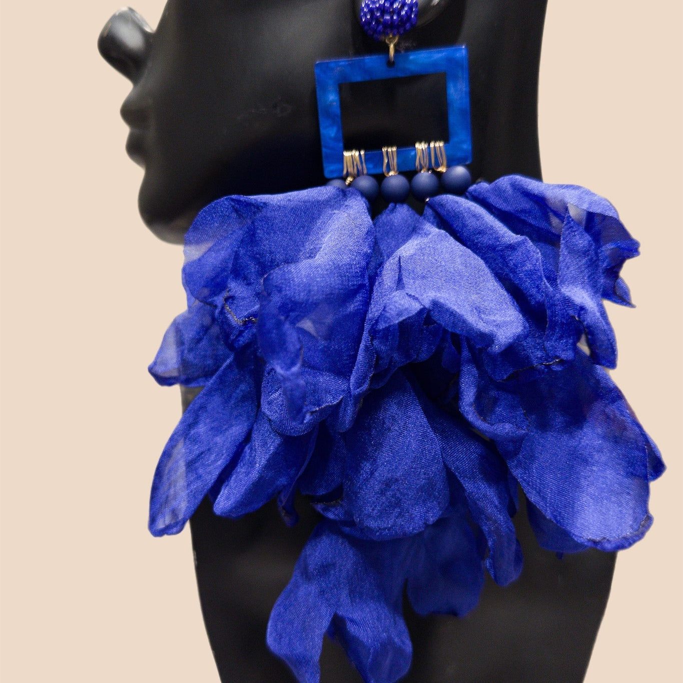 Nonso Square top flower petal earrings - Trufacebygrace