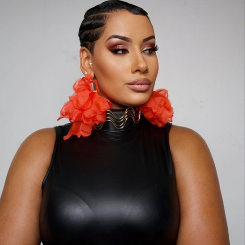 Nonso Square top flower petal earrings - Trufacebygrace