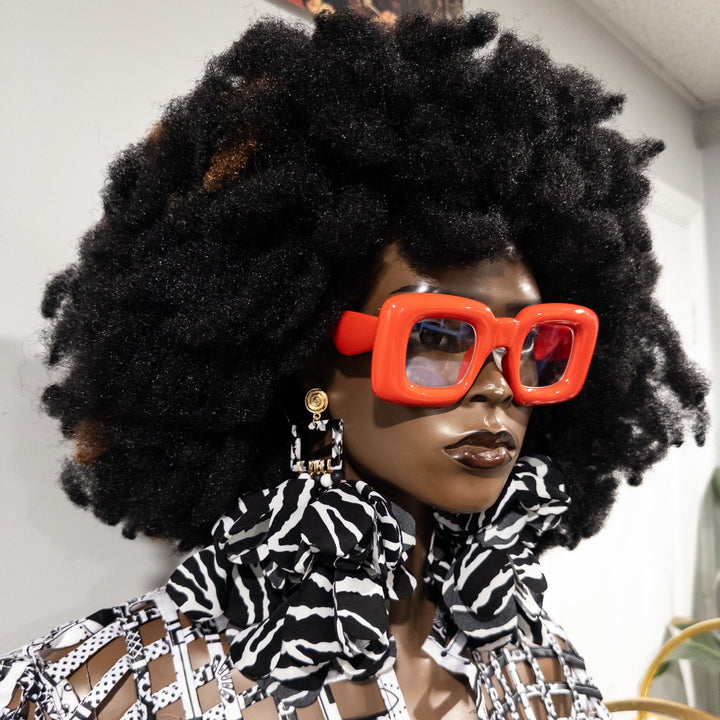 Nonso Square Top Flower Petal Earrings - Prints - Trufacebygrace