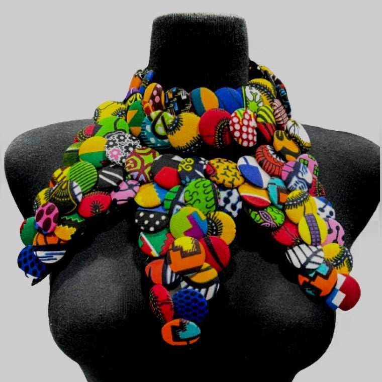 Ntoma button statement Necklace - Trufacebygrace