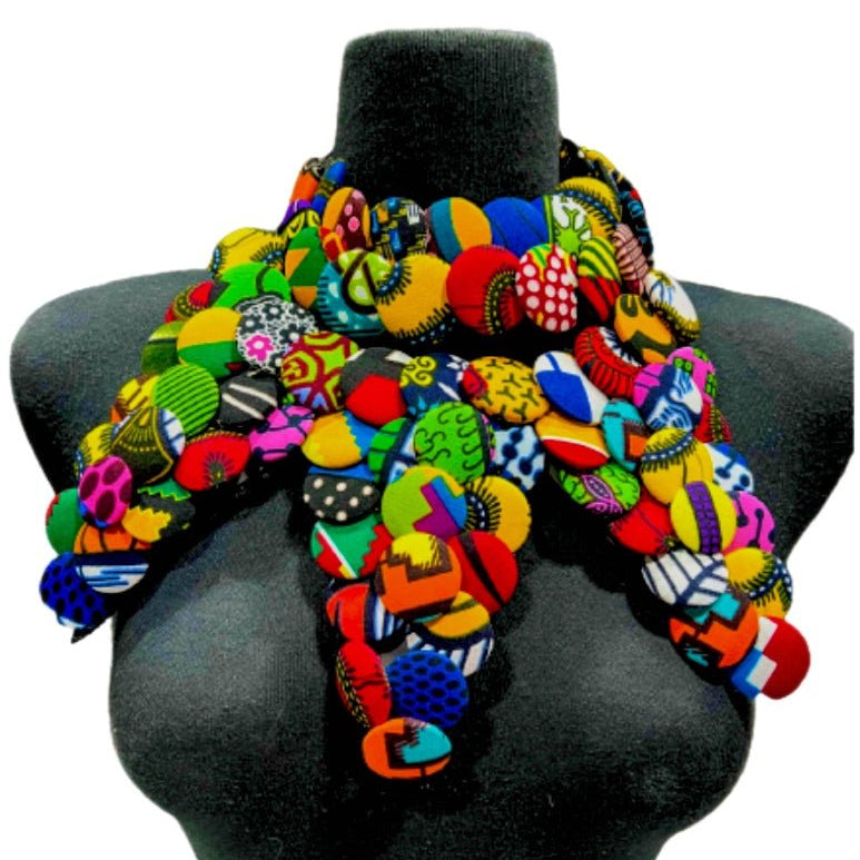 Ntoma button statement Necklace - Trufacebygrace