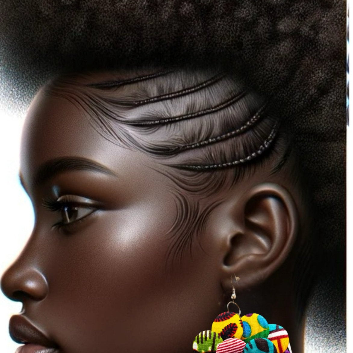 Ntoma Buttons Geometric Earrings - Trufacebygrace