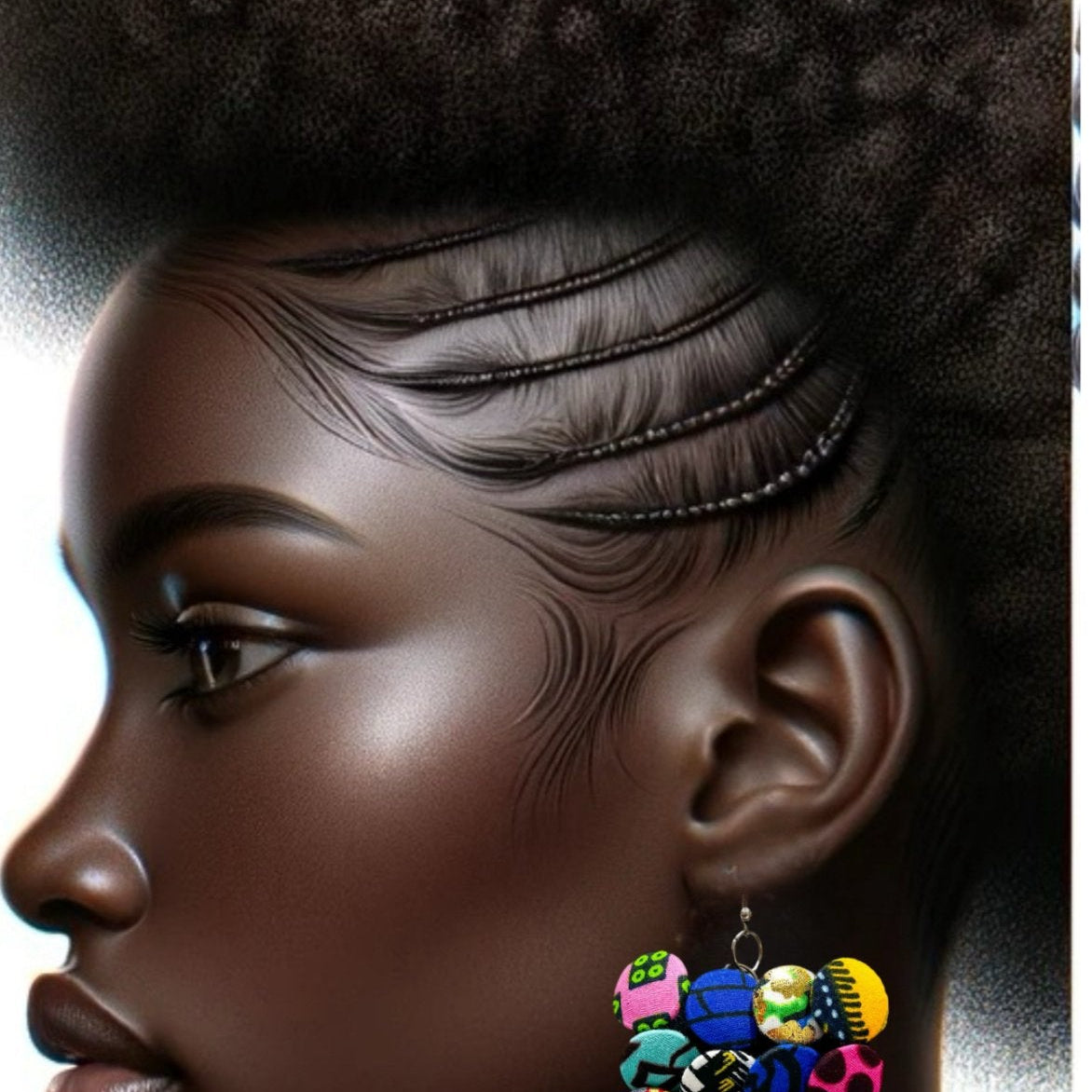 Ntoma Buttons Geometric Earrings - Trufacebygrace