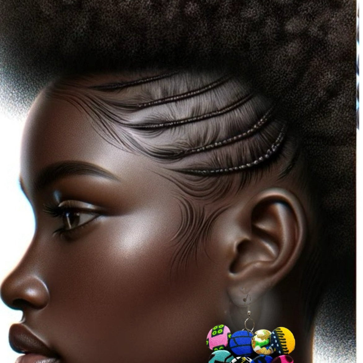 Ntoma Buttons Geometric Earrings - Trufacebygrace