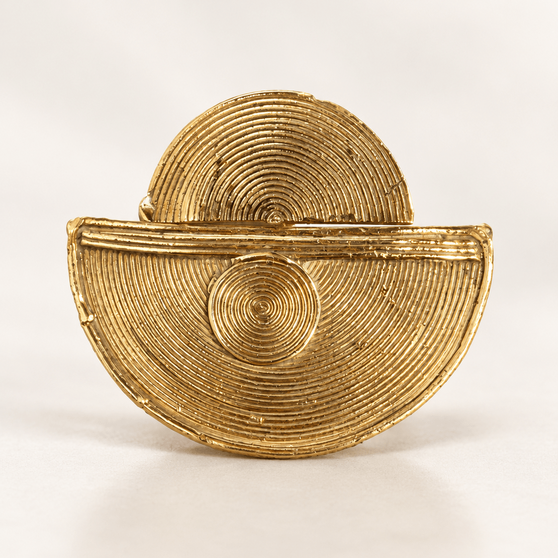 Nuru Arc Adjustable Brass Ring - Trufacebygrace