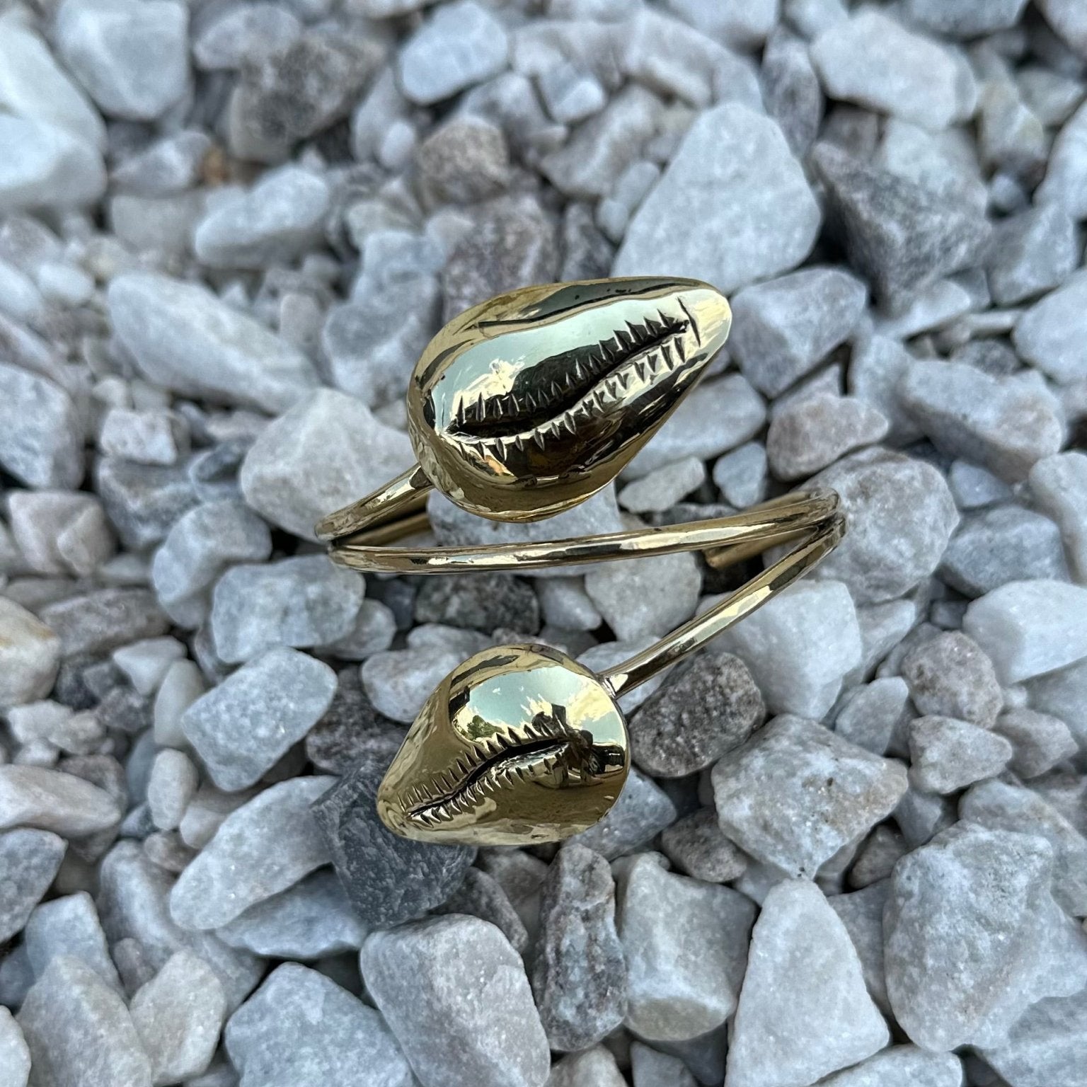 Nuru Cowry Cuff Bangle Bracelet - Trufacebygrace