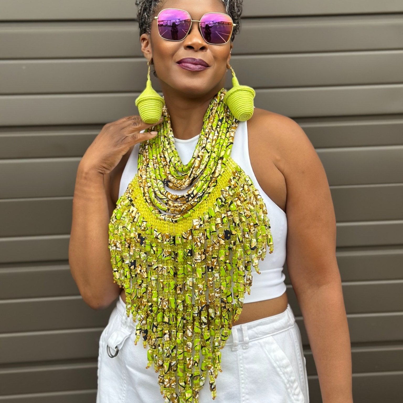 ObaaSima Fringe Necklace - Trufacebygrace