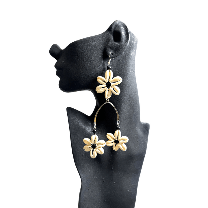 Ocean's Whisper Natural Cowry Shell Earrings - Trufacebygrace