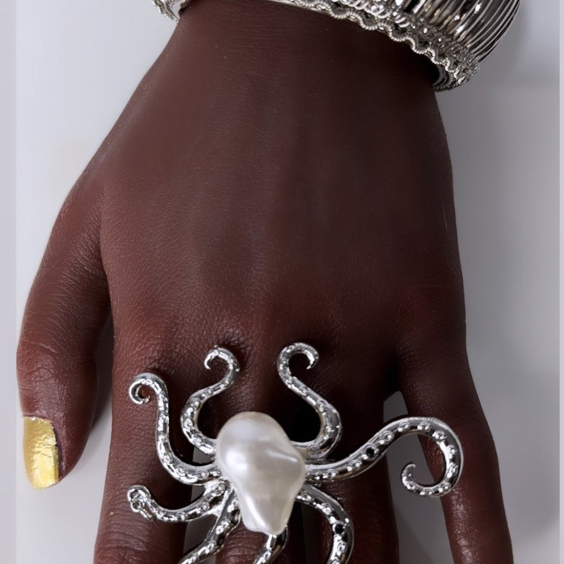 Octopus Pearl Crystal chic Ring - Trufacebygrace