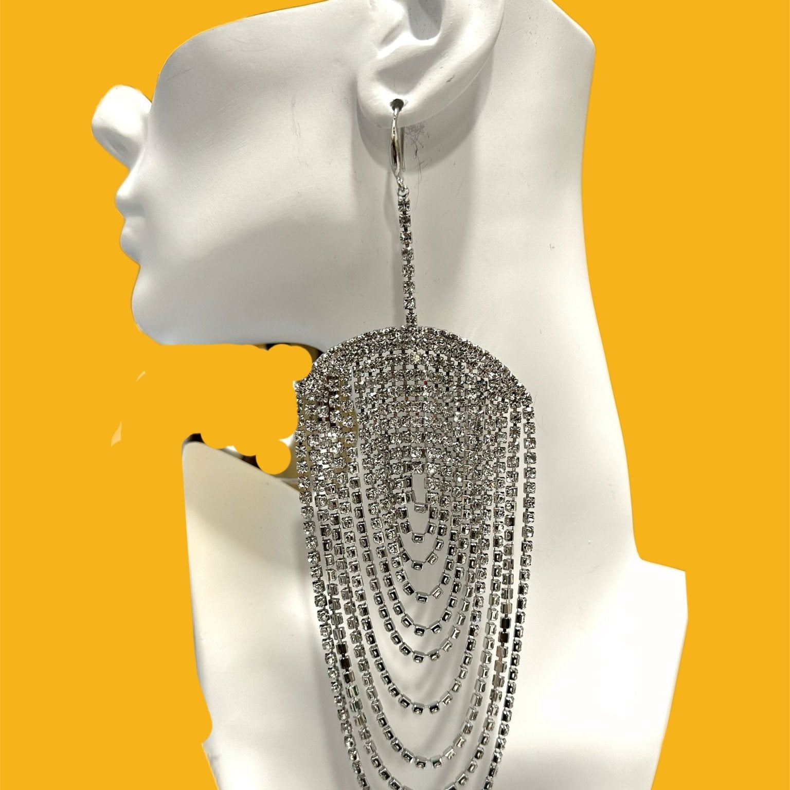 Otwima Multi - Strand Rhinestone Earrings - Trufacebygrace