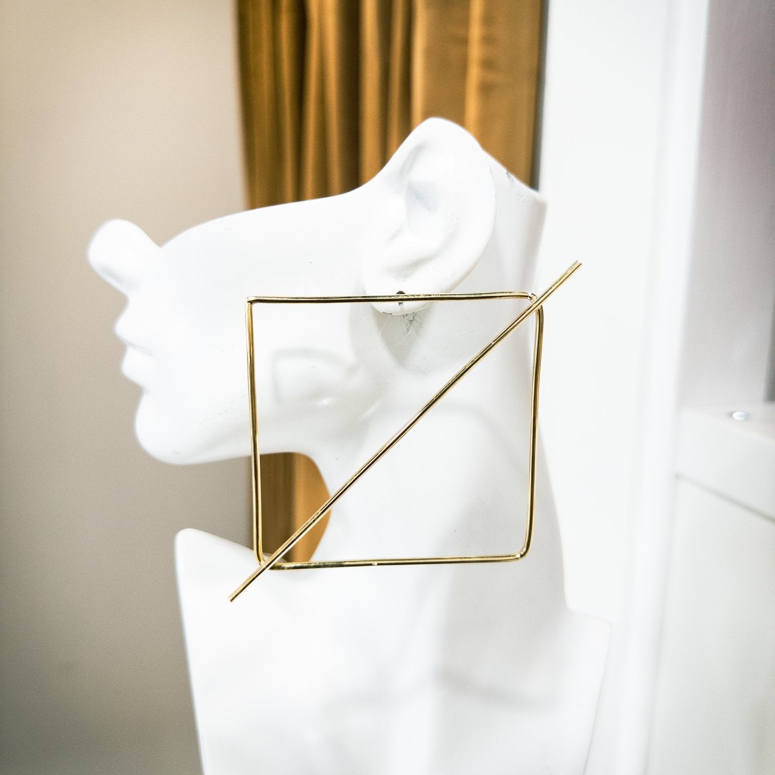 Oversized Abstract Window Earrings - Trufacebygrace