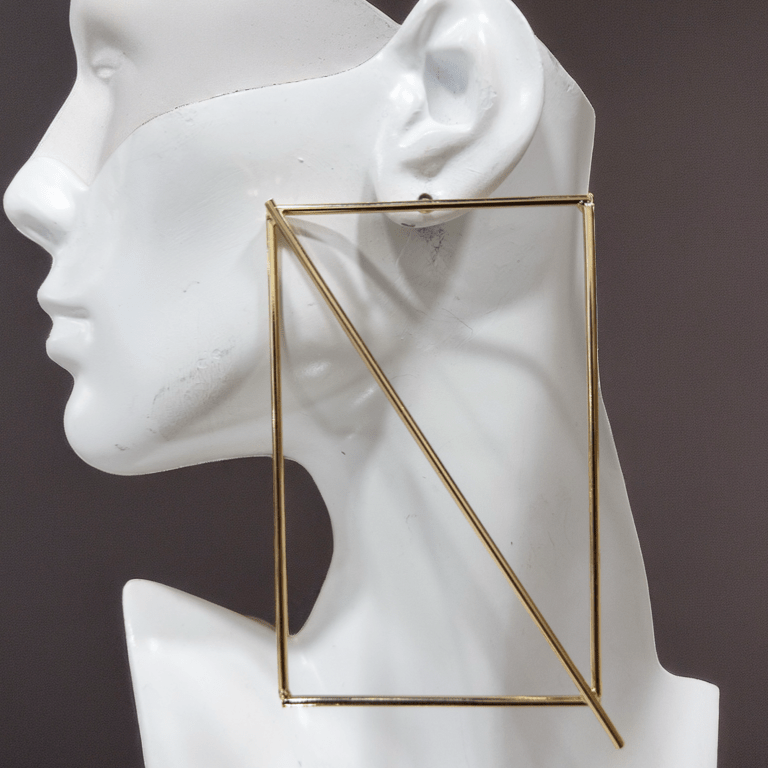 Oversized Abstract Window Earrings - Trufacebygrace
