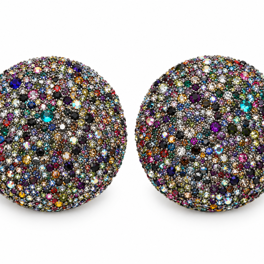 Oversized Crystal earrings - Trufacebygrace