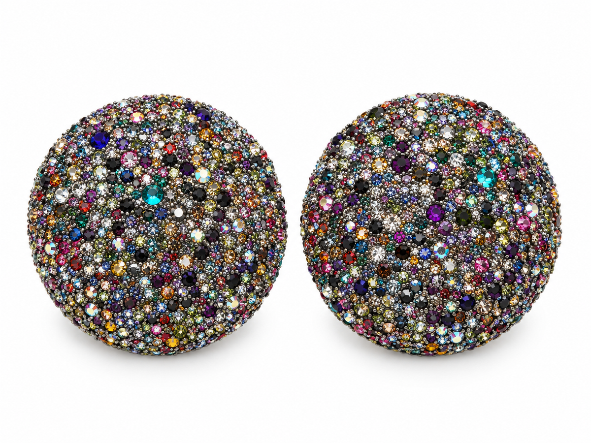 Oversized Crystal earrings - Trufacebygrace